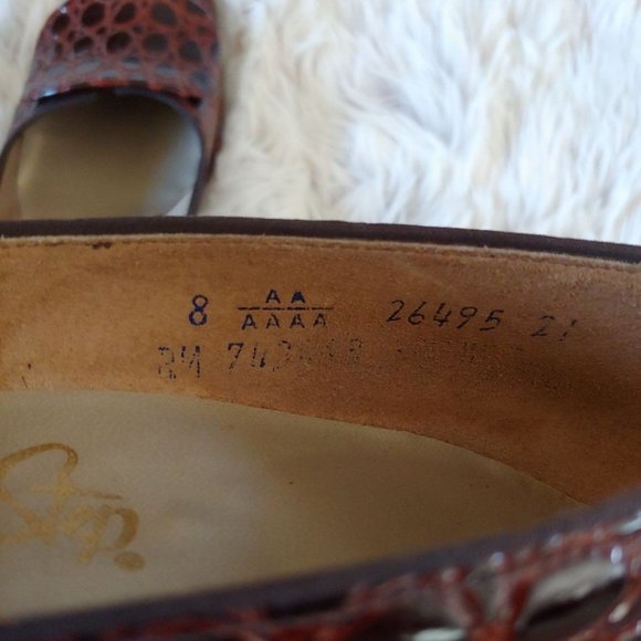 ♥️SOLD♥️Vintage Airstep 1950s 1960s Crocodile Pumps - Picture 5 of 6